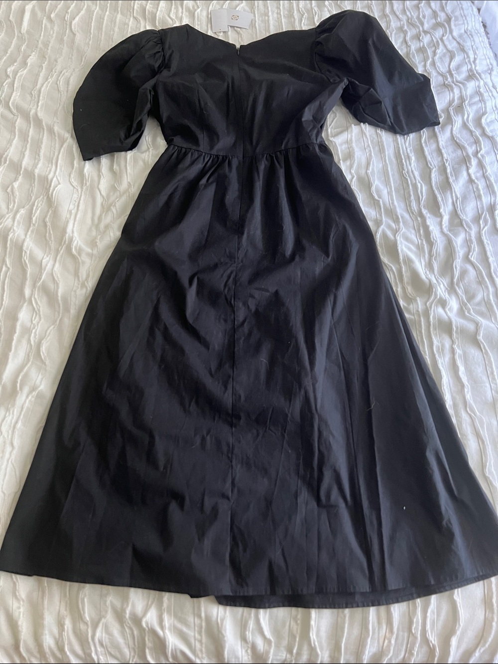 Wayf Puff Sleeve Dress with Front Tie and Cut Out - Picture 7 of 11